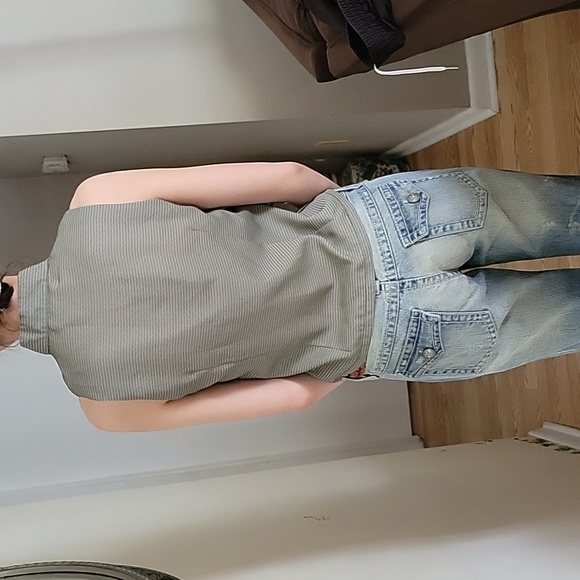 Green patterned Japanese style top - Picture 4 of 8